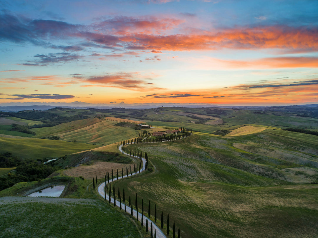 Tuscany Italy at sunset Photo Print - Canvas - Framed Photo Print - Hampshire Prints