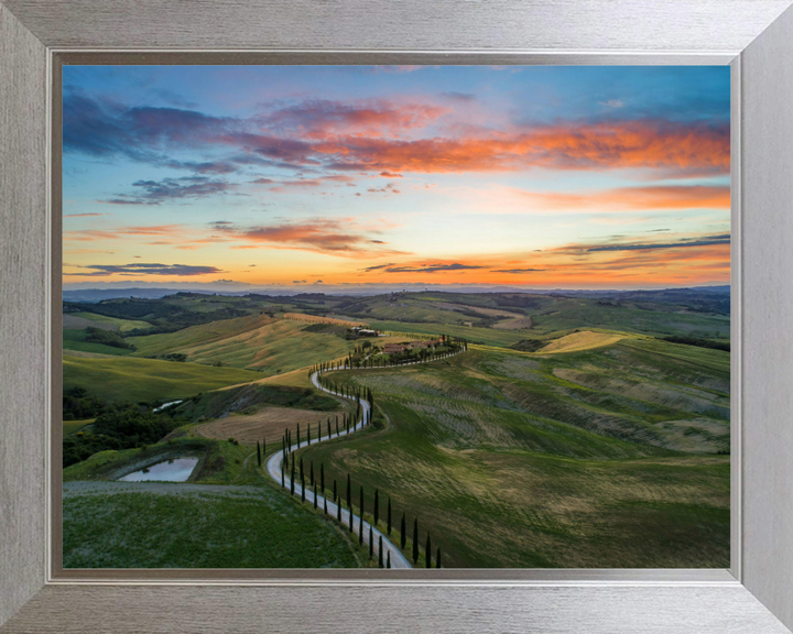 Tuscany Italy at sunset Photo Print - Canvas - Framed Photo Print - Hampshire Prints