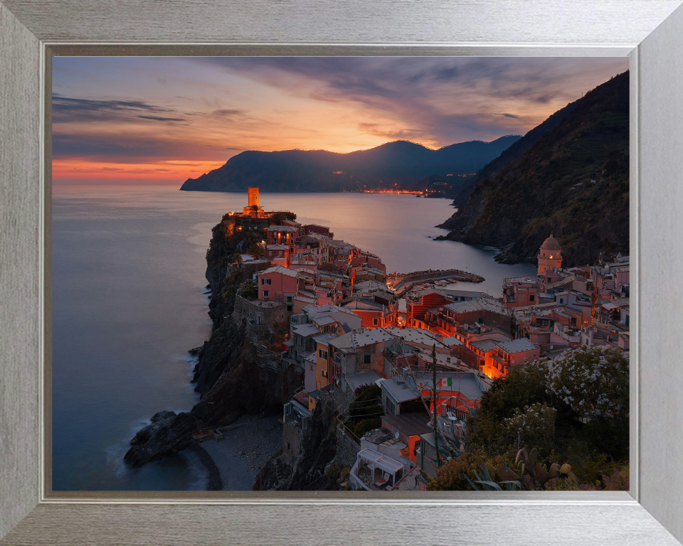 Vernazza Italy at sunset Photo Print - Canvas - Framed Photo Print - Hampshire Prints