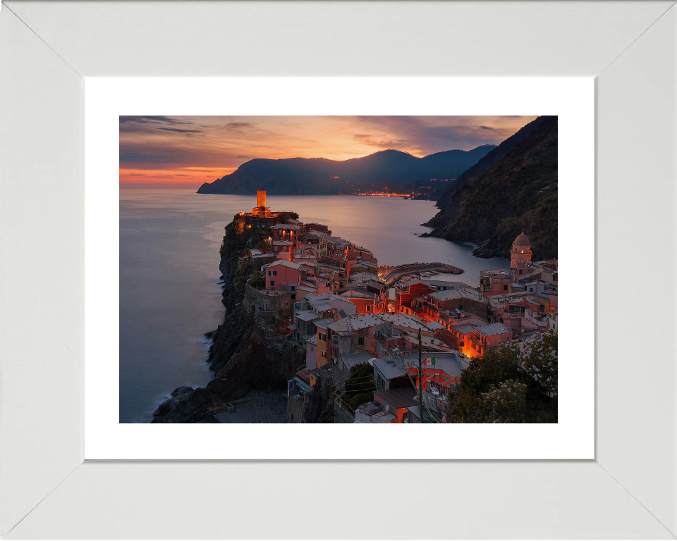 Vernazza Italy at sunset Photo Print - Canvas - Framed Photo Print - Hampshire Prints