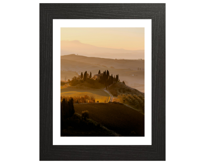 San Quirico d'Orcia Italy at sunset Photo Print - Canvas - Framed Photo Print - Hampshire Prints