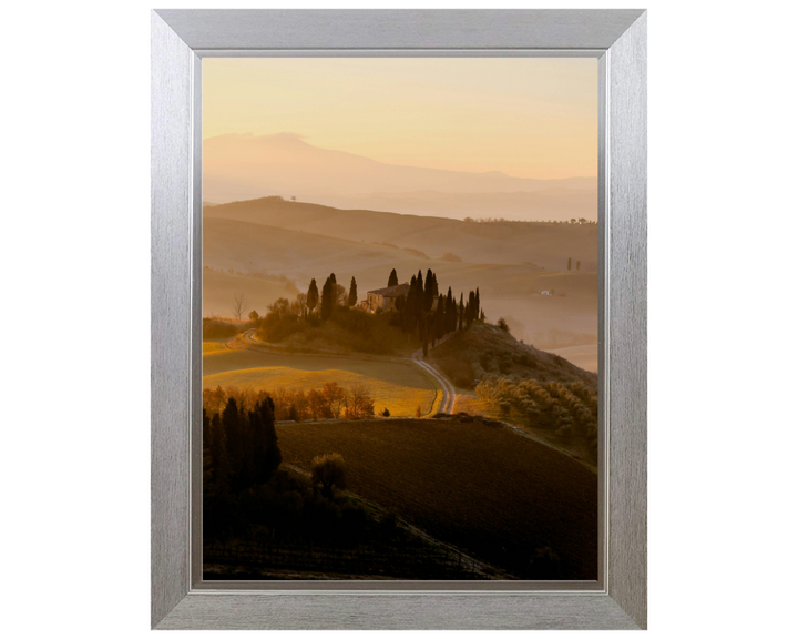 San Quirico d'Orcia Italy at sunset Photo Print - Canvas - Framed Photo Print - Hampshire Prints