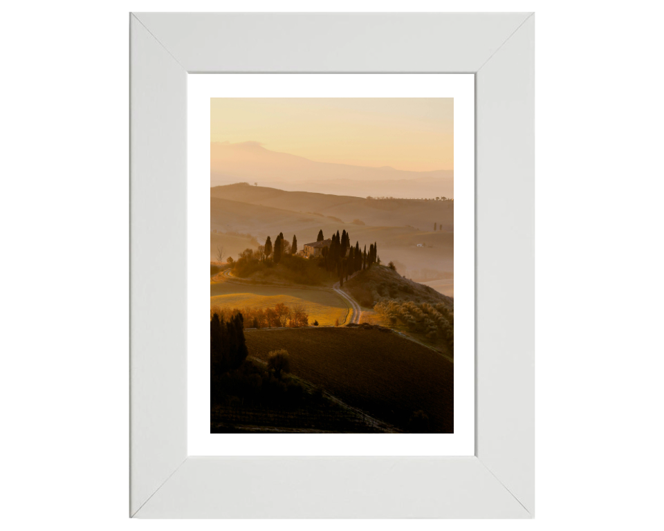 San Quirico d'Orcia Italy at sunset Photo Print - Canvas - Framed Photo Print - Hampshire Prints