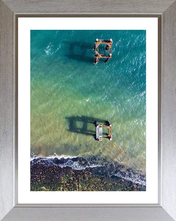 Calshot beach Hampshire from above Photo Print - Canvas - Framed Photo Print - Hampshire Prints