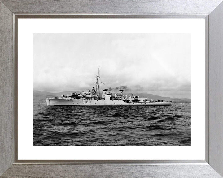 HMS Redpole U69 Royal Navy Black Swan Class sloop Photo Print or Framed Print - Hampshire Prints