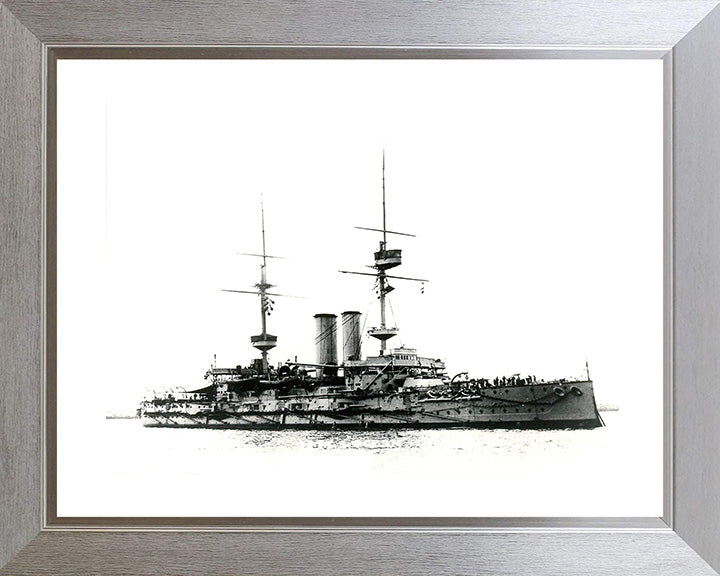 HMS Ocean 1898 Royal Navy pre dreadnought battleship Photo Print or Framed Print - Hampshire Prints