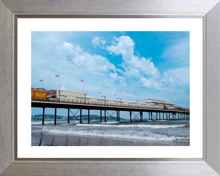 Paignton Pier Devon in winter Photo Print - Canvas - Framed Photo Print - Hampshire Prints