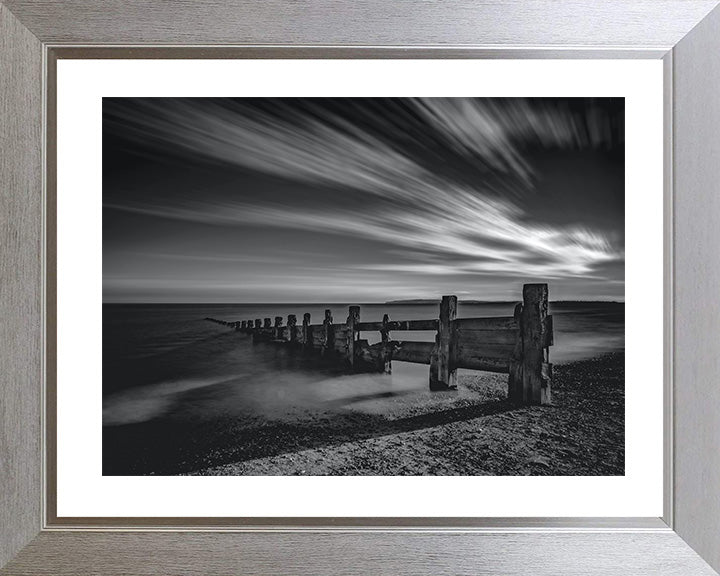 Camber Sands beach East Sussex black and white Photo Print - Canvas - Framed Photo Print - Hampshire Prints