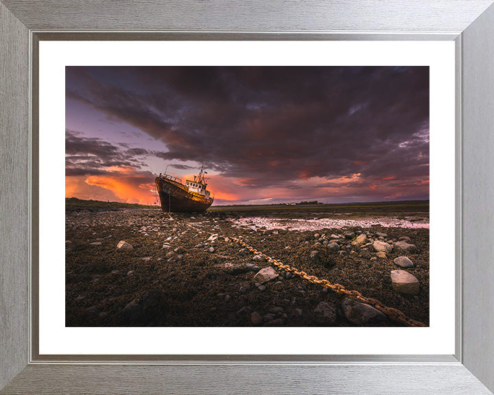 Roa Island Cumbria shipwreck at sunset Photo Print - Canvas - Framed Photo Print - Hampshire Prints