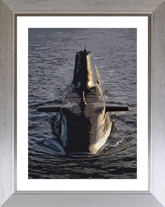 HMS Ambush Submarine artwork Print - Canvas - Framed Print - Hampshire Prints