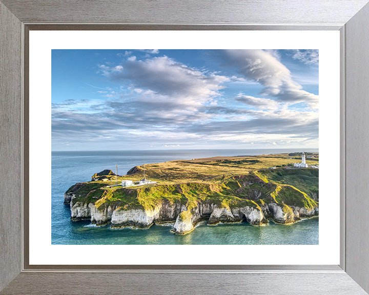 Flamborough Head Lighthouse Yorkshire from above Photo Print - Canvas - Framed Photo Print - Hampshire Prints