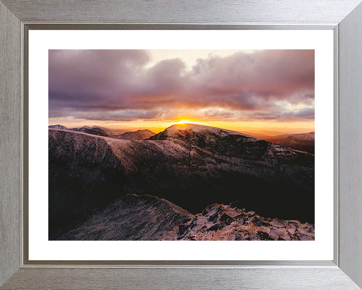 Ben Nevis Mountain Scotland at sunet Photo Print - Canvas - Framed Photo Print - Hampshire Prints