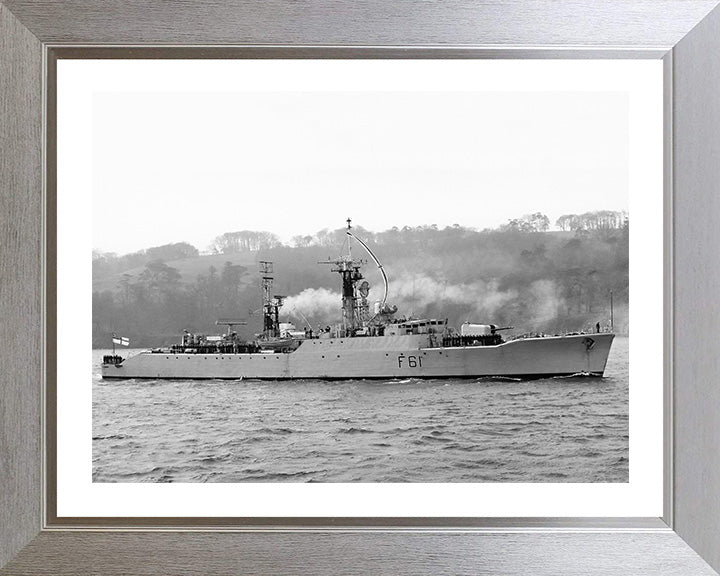 HMS Llandaff F61 Royal Navy Salisbury class Frigate Photo Print or Framed Print - Hampshire Prints