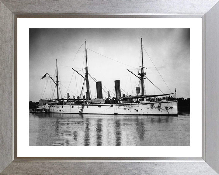 HMS Mercury (1878) Royal Navy Iris Class Cruiser Photo Print or Framed Photo Print - Hampshire Prints