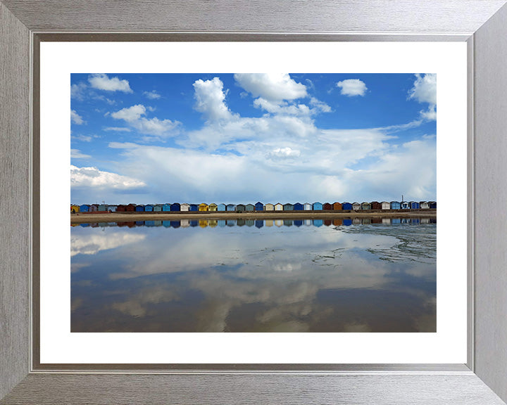 Beach hut reflections Clacton-on-Sea Essex Photo Print - Canvas - Framed Photo Print - Hampshire Prints