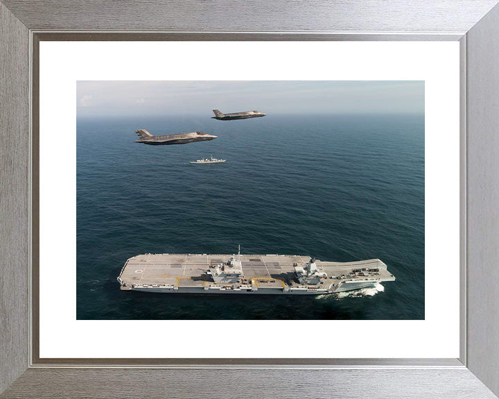 HMS Queen Elizabeth R08 Royal Navy Queen Elizabeth Class Aircraft Carrier Photo Print or Framed Print - Hampshire Prints