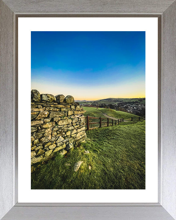 Sunset over Kendal in the Lake District Cumbria Photo Print - Canvas - Framed Photo Print - Hampshire Prints