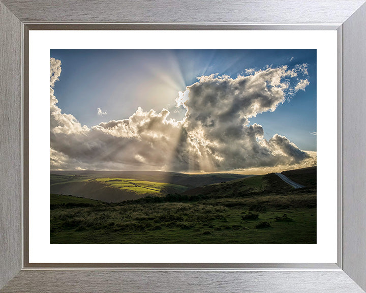 Light rays over Exmoor National Park somerset Photo Print - Canvas - Framed Photo Print - Hampshire Prints