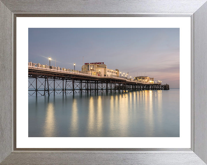 Worthing Pier West Sussex after sunset Photo Print - Canvas - Framed Photo Print - Hampshire Prints