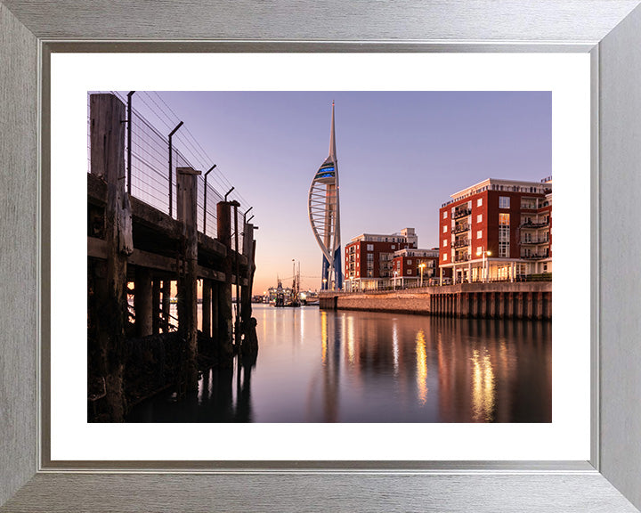 Gunwharf Quays and the Spinnaker tower Portsmouth Hampshire at sunset Photo Print - Canvas - Framed Photo Print - Hampshire Prints