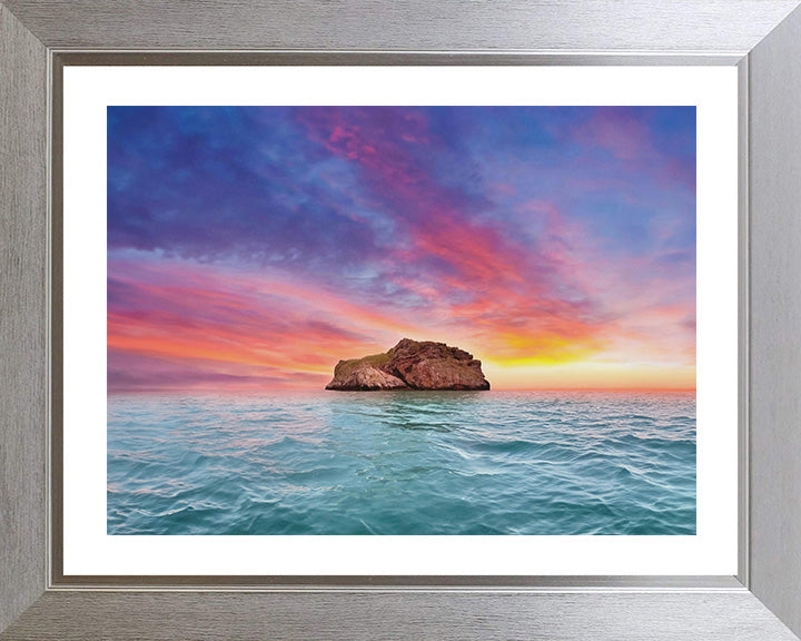 The Orestone Rock Devon at sunset Photo Print - Canvas - Framed Photo Print - Hampshire Prints