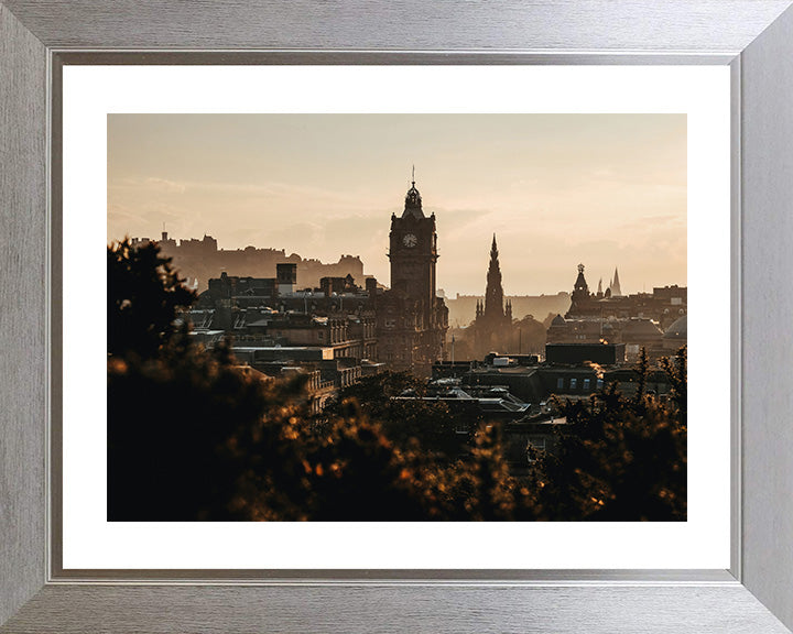 Edinburgh from Calton Hill Scotland at sunset Photo Print - Canvas - Framed Photo Print - Hampshire Prints