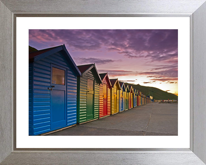 Whitby beach huts Yorkshire at sunset Photo Print - Canvas - Framed Photo Print - Hampshire Prints