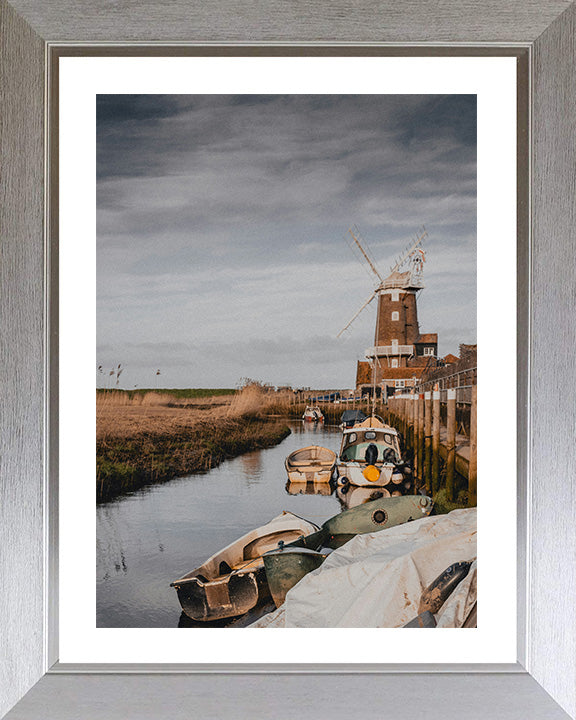 Boats as Cley next the Sea windmill Norfolk Photo Print - Canvas - Framed Photo Print - Hampshire Prints