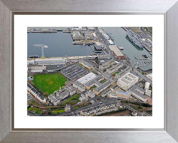 HMS Drake shore establishment Aerial Photo Print or Framed Photo Print - Hampshire Prints