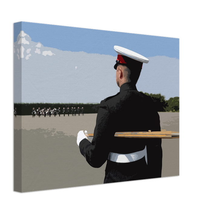 Royal Marines Commando drill instructor artwork Print - Canvas - Framed Print - Hampshire Prints