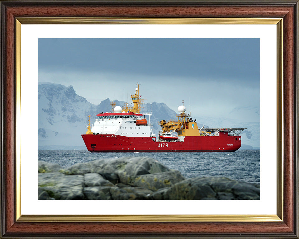 HMS Protector A173 Royal Navy Ice patrol ship Photo Print or Framed Print - Hampshire Prints