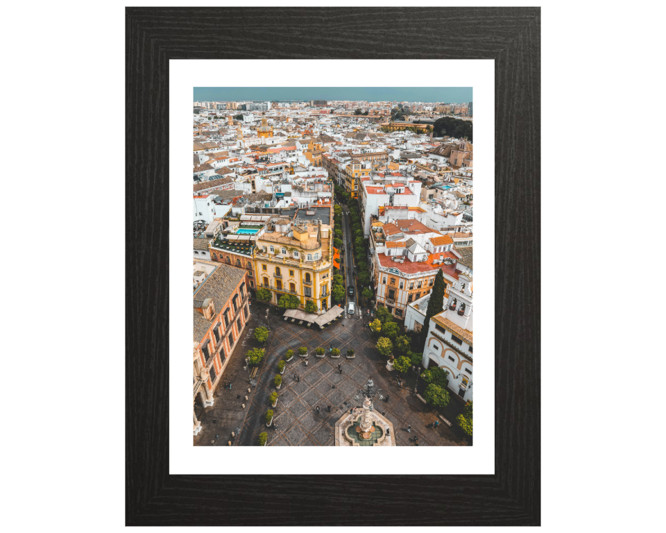 Streets of Madrid Spain from above Photo Print - Canvas - Framed Photo Print - Hampshire Prints