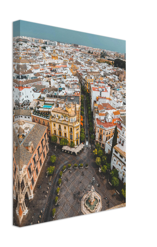 Streets of Madrid Spain from above Photo Print - Canvas - Framed Photo Print - Hampshire Prints