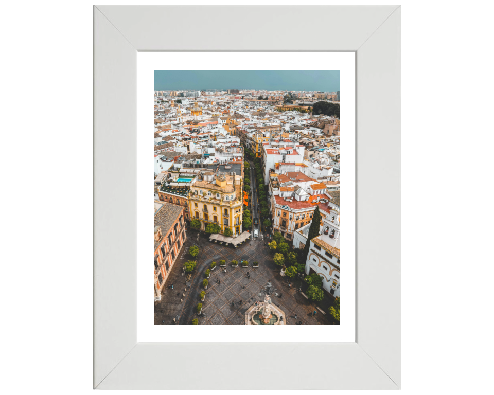 Streets of Madrid Spain from above Photo Print - Canvas - Framed Photo Print - Hampshire Prints