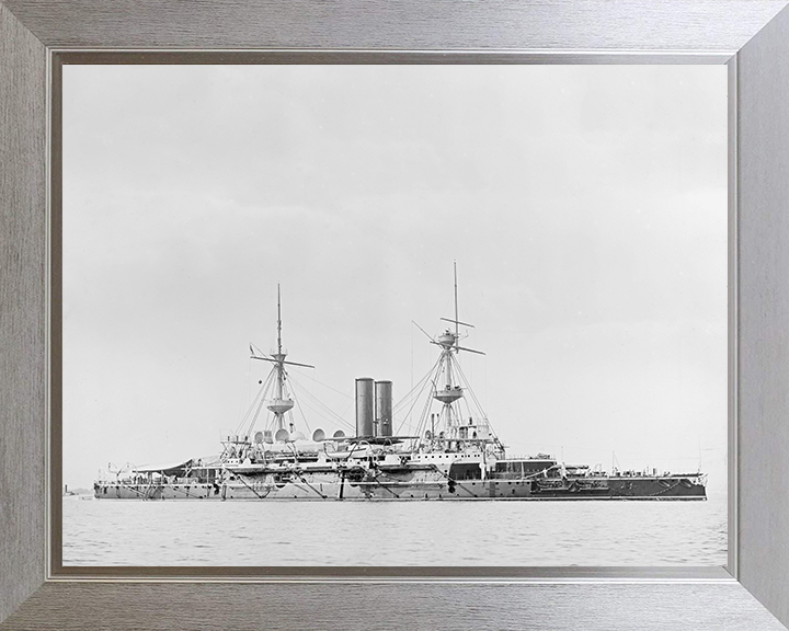 HMS Hood Royal Navy Royal Sovereign class pre dreadnought battleship Photo Print or Framed Print - Hampshire Prints