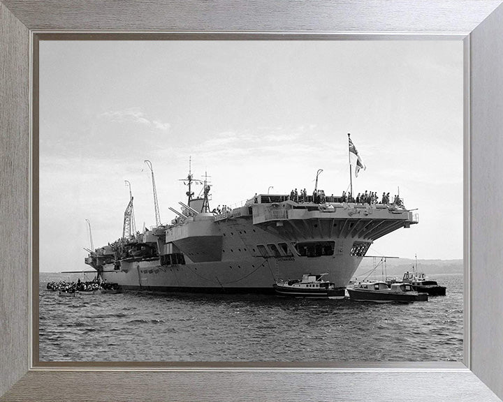 HMS Victorious R38 Royal Navy Illustrious class Aircraft Carrier Photo Print or Framed Print - Hampshire Prints