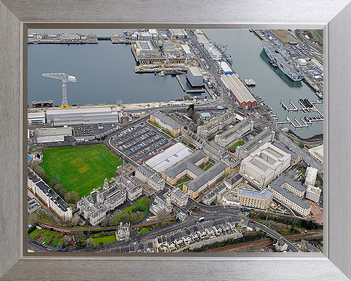 HMS Drake shore establishment Aerial Photo Print or Framed Photo Print - Hampshire Prints