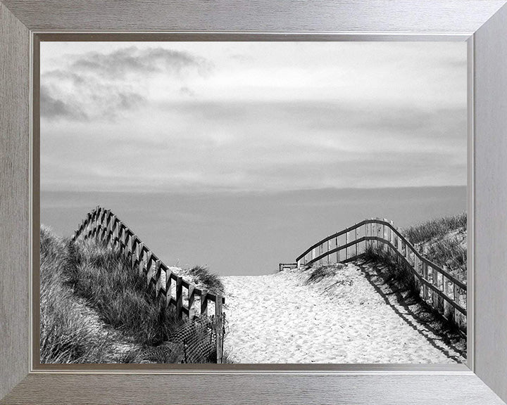 Path to Horsey Gap beach Norfolk black and white Photo Print - Canvas - Framed Photo Print - Hampshire Prints