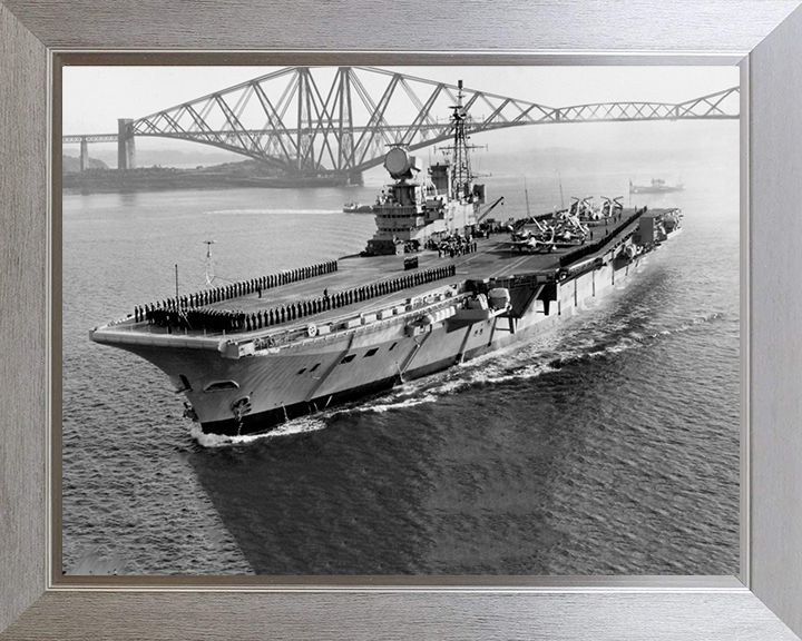 HMS Hermes R12 Royal Navy Centaur class Aircraft carrier Photo Print or Framed Print - Hampshire Prints