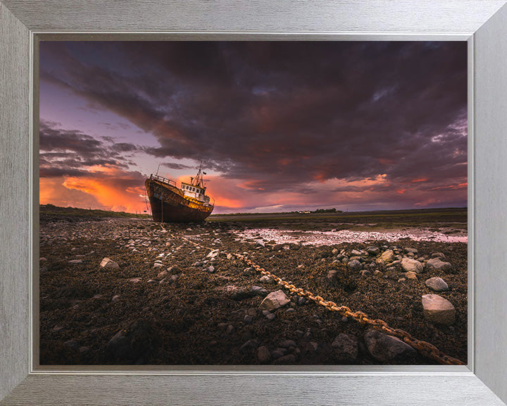 Roa Island Cumbria shipwreck at sunset Photo Print - Canvas - Framed Photo Print - Hampshire Prints