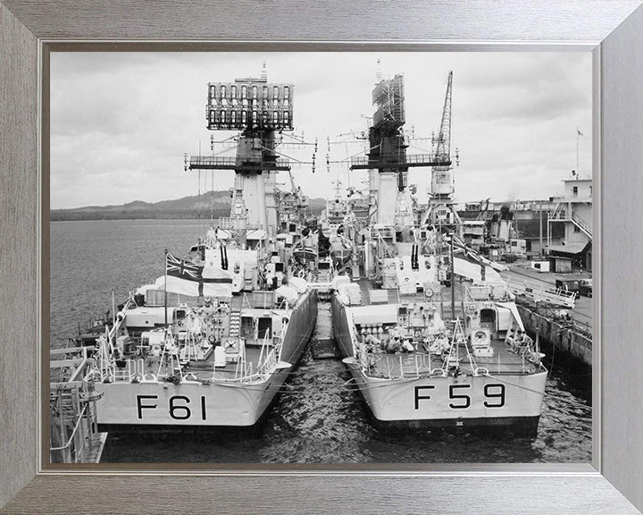 HMS Llandaff F61 and HMS Chichester F59 Royal Navy Frigates Photo Print or Framed Print - Hampshire Prints