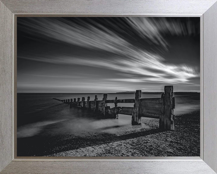 Camber Sands beach East Sussex black and white Photo Print - Canvas - Framed Photo Print - Hampshire Prints