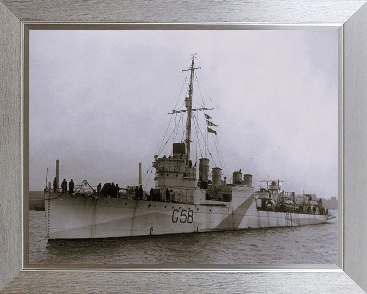 HMS Rockingham G58 Royal Navy destroyer Photo Print or Framed Print - Hampshire Prints