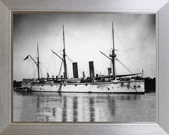 HMS Mercury (1878) Royal Navy Iris Class Cruiser Photo Print or Framed Photo Print - Hampshire Prints