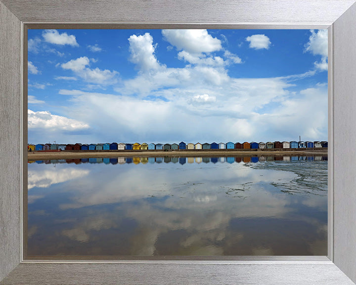 Beach hut reflections Clacton-on-Sea Essex Photo Print - Canvas - Framed Photo Print - Hampshire Prints