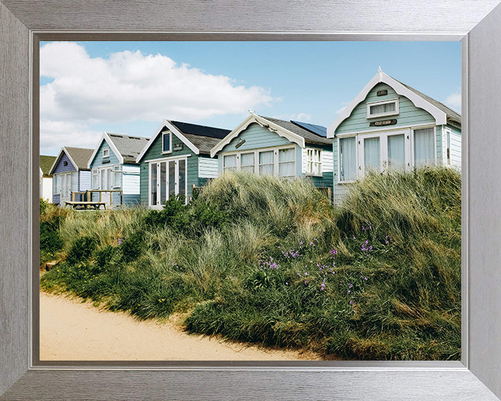 Mudeford Quay beach huts Dorset in summer Photo Print - Canvas - Framed Photo Print - Hampshire Prints