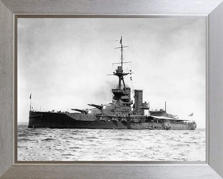 HMS Marlborough (1912) Royal Navy Iron Duke class battleship Photo Print or Framed Print - Hampshire Prints