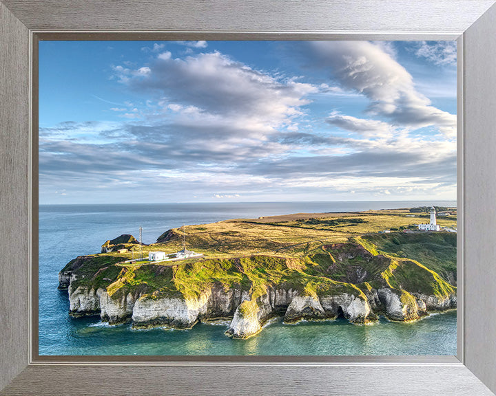 Flamborough Head Lighthouse Yorkshire from above Photo Print - Canvas - Framed Photo Print - Hampshire Prints