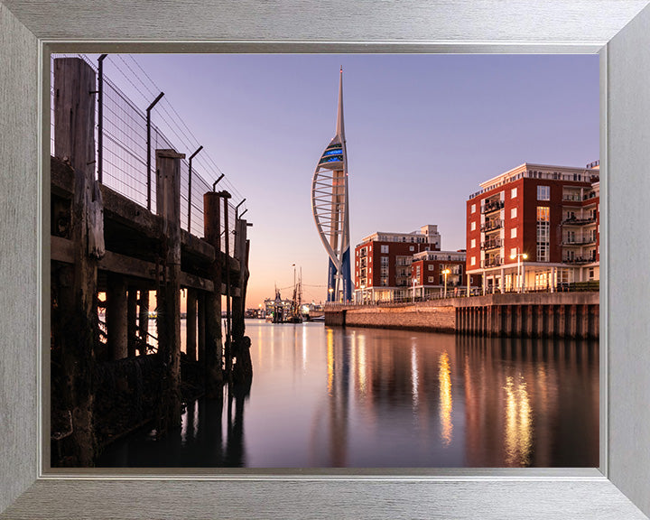 Gunwharf Quays and the Spinnaker tower Portsmouth Hampshire at sunset Photo Print - Canvas - Framed Photo Print - Hampshire Prints