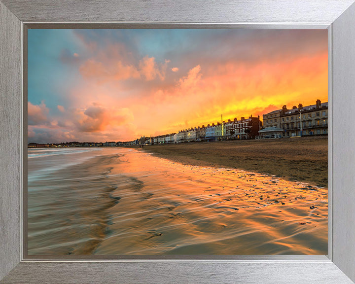 Weymouth beach seafront Dorset at sunset Photo Print - Canvas - Framed Photo Print - Hampshire Prints